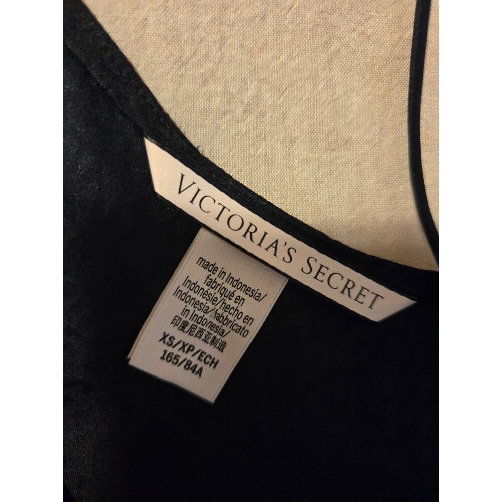 Victorias Secret Black Satin Cami Top Spaghetti Straps S coquette sexy holiday - Picture 5 of 5
